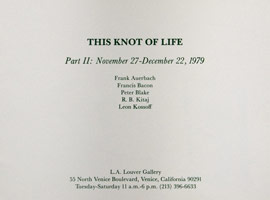 This Knot of Life Part II announcement, 1979