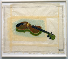 Study for Vincent's Violin IV, 1999 / 
mixed media on paper / 
30 1/2 x 36 in (77.5 x 91.4 cm) / 
34 x 39 in (86.4 x 99 cm)(fr) / 
Private collection