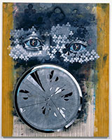 Day to Day, 2005 / 
        collage & acrylic on canvas / 
        54 x 43 in. (137.2 x 109.2 cm) / 
        Private collection