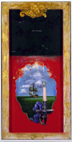 The Difficult Crossing Revisited, 1993 / 
oil, gold leaf on wood and canvas / 
40 1/2 x 25 1/4 in (102.9 x 64.1 cm)