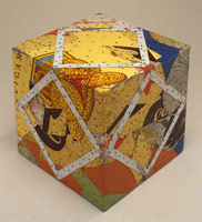 Tony Berlant / 
Freud, 1980
found tin on plywood with steel brads
7 x 7 x 7 in.(17.8 x 17.8 x 17.8 cm)