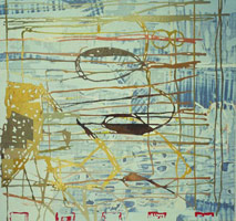 Tony Berlant /  
The Gates, 1989 / 
found tin on plywood with steel brads / 
102 x 96 in. (259.1 x 243.8 cm) / 
Private collection, Corona del Mar, CA