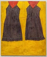 Tony Berlant / 
Virginia Twice, 1962 / 
cloth, polyester resin and enamel on metal / 
57 x 48 in (144.8 x 121.9 cm) 