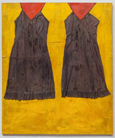 Tony Berlant / 
Virginia Twice, 1962 / 
cloth, polyester resin and enamel on metal / 
57 x 48 in (144.8 x 121.9 cm) 