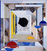 Dick's Influence (#77-1992), 1992 / 
found metal collage mounted on plywood / 
30 1/4 x 28 in (76.8 x 71.1 cm) / 
Private collection