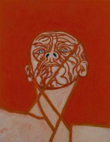 Tony Bevan / 
Head and Neck (PC077), 2007 / 
      acrylic & charcoal on canvas / 
      35 1/2 x 28 in. (90.2 x 71.1 cm)