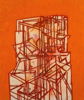 Tony Bevan / 
Studio Tower (PC071), 2007 / 
        acrylic and charcoal on canvas / 
        65 1/4 x 55 1/4 in. (165.7 x 140.3 cm) / 
        Private collection