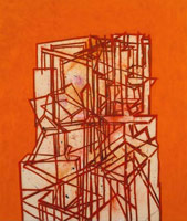 Tony Bevan / 
Studio Tower (PC071), 2007 / 
        acrylic and charcoal on canvas / 
        65 1/4 x 55 1/4 in. (165.7 x 140.3 cm) / 
        Private collection