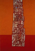 Tony Bevan / 
Studio Tower (PC0713), 2007 / 
acrylic & charcoal on canvas / 
      144 x 98 in. (365.8 x 248.9 cm)