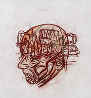 Tony Bevan / 
Head, 2012 / 
pigment and acrylic / 
30 1/4 x 28 in. (76.8 x 71.1 cm)