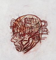 Tony Bevan / 
Head, 2012 / 
pigment and acrylic / 
30 1/4 x 28 in. (76.8 x 71.1 cm)