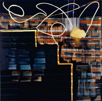 Juan Uslé / 
Ciudad Camuflada, 1995 - 96 / 
mixed media on canvas / 
78 x 78 in. (198.1 x 198.1 cm) / 
Private collection 