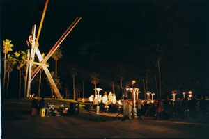 Mark di Suvero / 
Where are the Voices? / 
event photography, December 11, 2001 