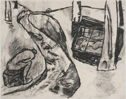 William Brice / 
      Untitled, 1964, circa / 
      charcoal on paper / 
      19 x 24 in. (48.3 x 61 cm) / 
      WBr10-11