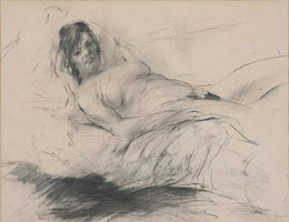 William Brice / 
Untitled, 1960 / 
charcoal on paper / 
16 3/4 x 21 1/2 in. (42.5 x 54.6 cm) / 
WBr10-2 