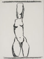 William Brice / 
Untitled, 1979 - 1983, circa / 
charcoal on paper / 
24 x 18 in. (61 x 45.7 cm) / 
WBr10-30 