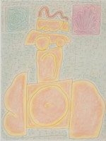 William Brice / 
Untitled, 1980, circa / 
      pastel and ink pen on paper / 
      24 x 18 in. (61 x 45.7 cm)  / 
      WBr10-40 / 
      Private collection 