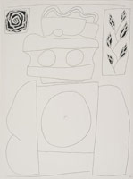 William Brice / 
Untitled, 1981 / 
      ink pen and charcoal on paper / 
      24 x 18 in. (61 x 45.7 cm) / 
      WBr10-45