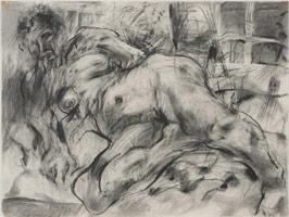 William Brice / 
Untitled, 1961 / 
      charcoal on paper / 
      19 x 25 1/4 in. (48.3 x 64.1 cm) / 
      WBr10-6