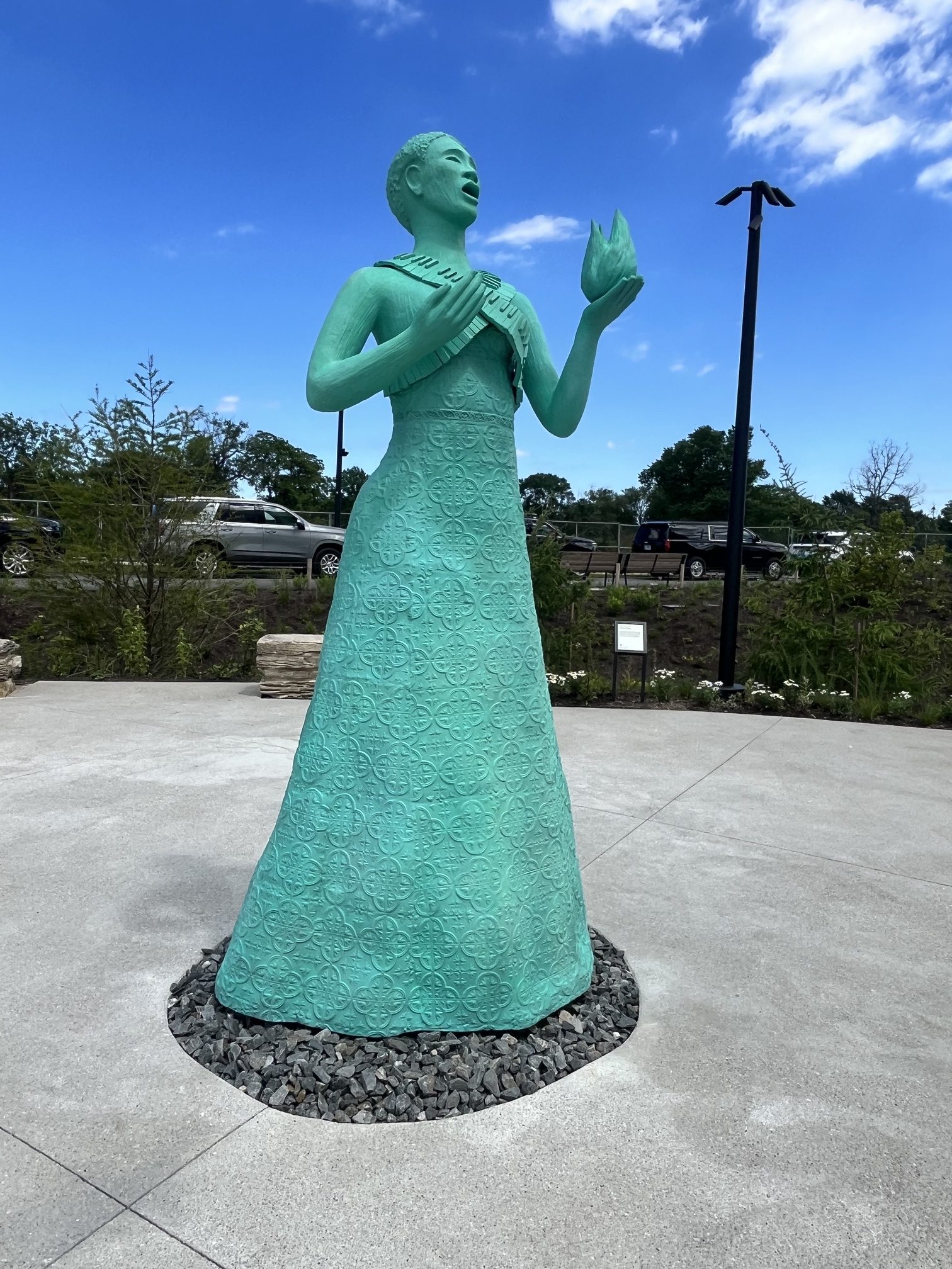 Torch Song, 2026, now on view at the Obama Presidential Center. Photo courtesy of Alison Saar.